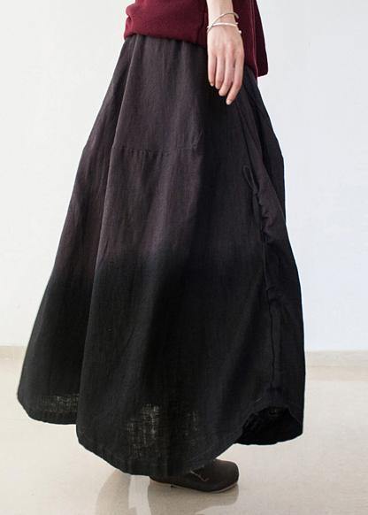 2021 Vintage drawstring pleated oversize gray wide leg pants - SooLinen