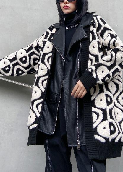 2021 new women's autumn winter leisure thickening knitted PU leather jacket - SooLinen