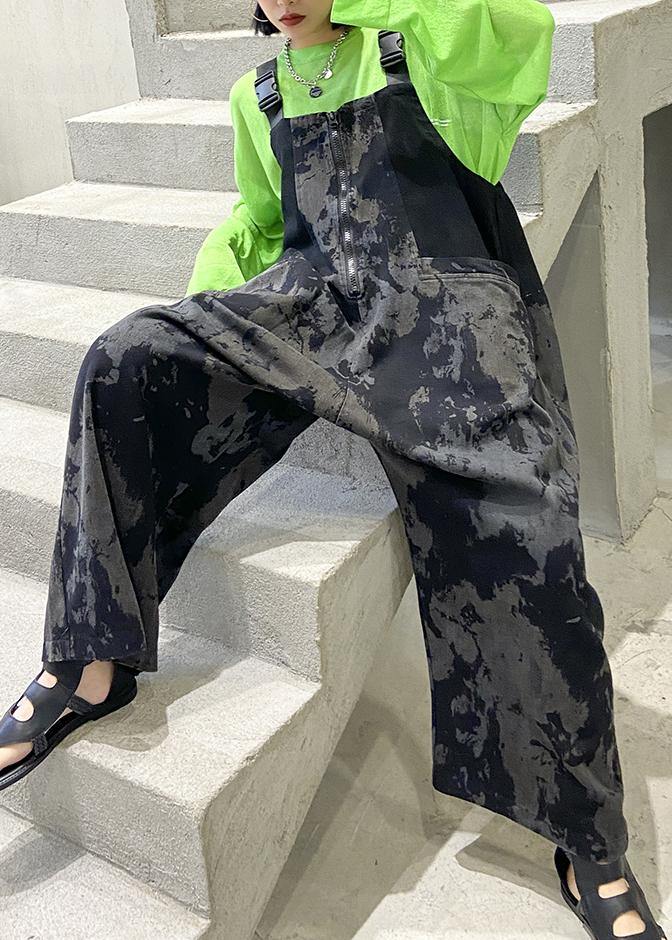 2021 popular overalls women's summer fashion large size loose straight tube Siamese pants - SooLinen