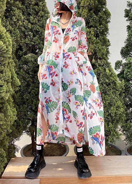 2021 New Summer Long Fashion Print Loose Sunscreen Clothing - SooLinen
