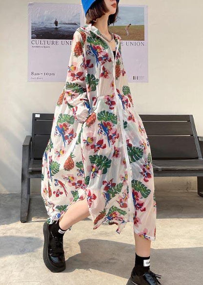 2021 New Summer Long Fashion Print Loose Sunscreen Clothing - SooLinen
