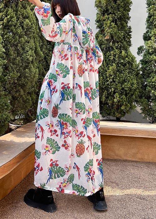 2021 New Summer Long Fashion Print Loose Sunscreen Clothing - SooLinen