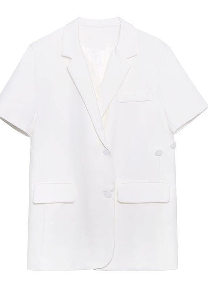 2021 New Summer Thin Short Sleeve Blazer Top - SooLinen