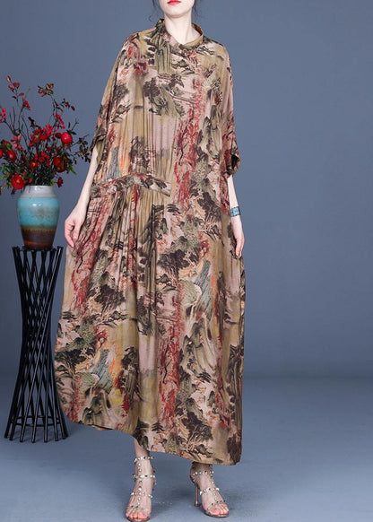 2021 Spring And Summer Landscape Print Dress - SooLinen