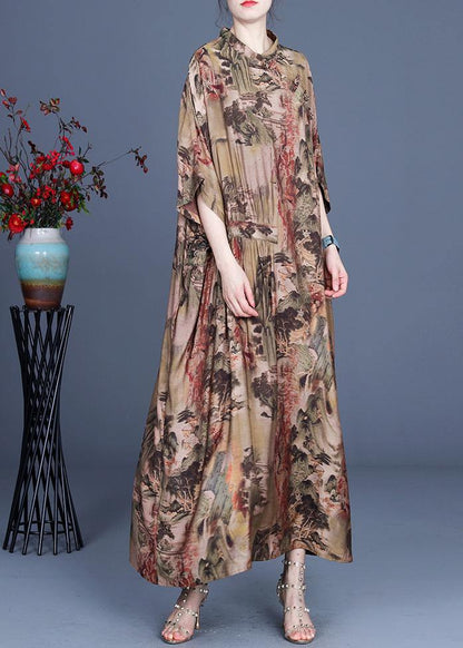 2021 Spring And Summer Landscape Print Dress - SooLinen