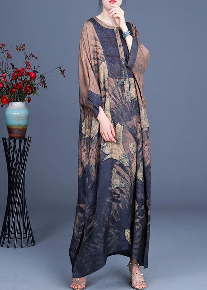 2021 Spring Large Patchwork Print Dress - SooLinen