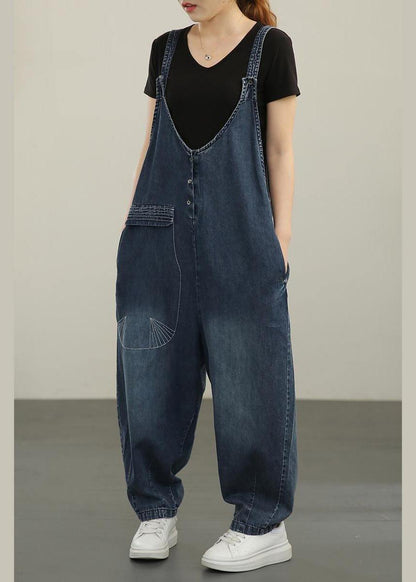 2021 Summer New Washed And Polished White Jumpsuit - SooLinen