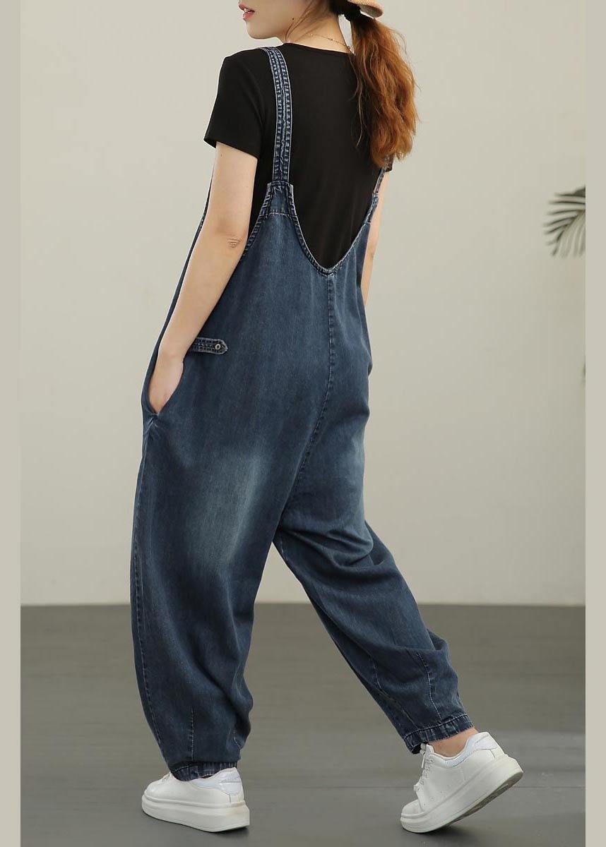 2021 Summer New Washed And Polished White Jumpsuit - SooLinen