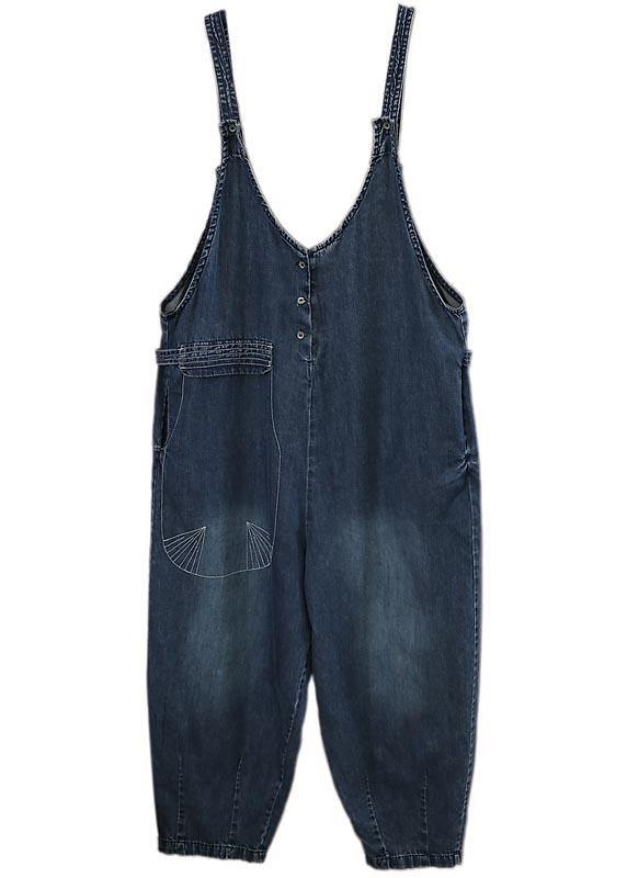 2021 Summer New Washed And Polished White Jumpsuit - SooLinen