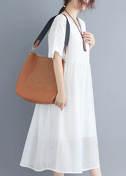 2021 Summer White Two-piece White Dress - SooLinen