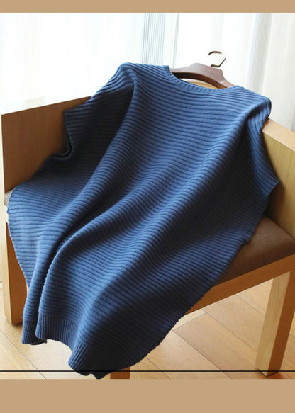 Französische hellgrüne O-Ausschnitt-Mode-Patchwork-Herbst-Strickweste