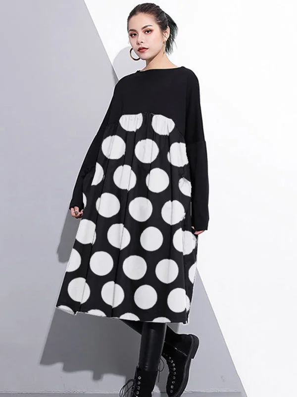 stylisches schwarzes Etuikleid aus Baumwolle Plus Size Baumwollkleidungskleid Elegantes Patchworkkleid aus Baumwolle mit hoher Taille