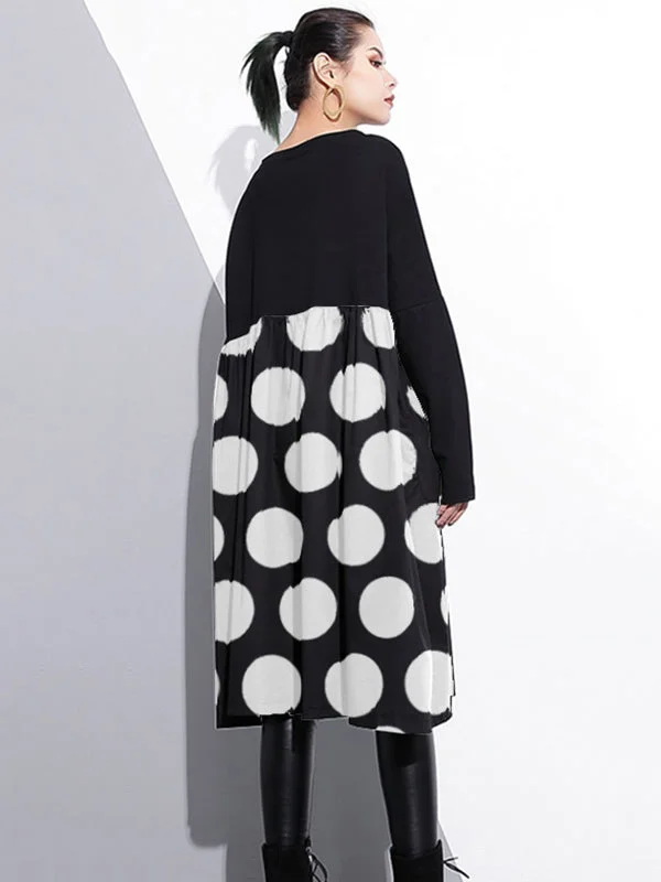 stylisches schwarzes Etuikleid aus Baumwolle Plus Size Baumwollkleidungskleid Elegantes Patchworkkleid aus Baumwolle mit hoher Taille
