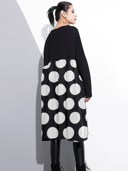 stylisches schwarzes Etuikleid aus Baumwolle Plus Size Baumwollkleidungskleid Elegantes Patchworkkleid aus Baumwolle mit hoher Taille