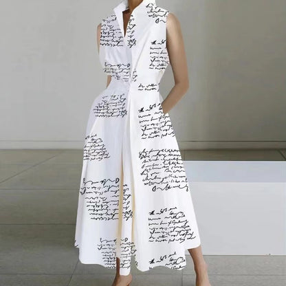 2024 Schwarz-kleine Punkte Peter Pan Kragen Taschen Baumwolle Kleid Langarm