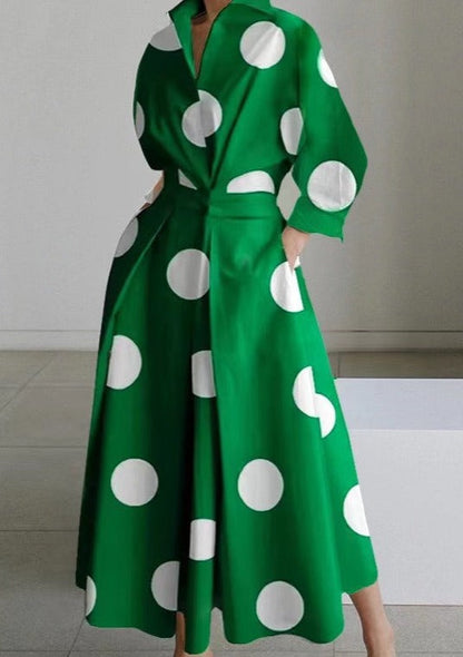 2024 schwarz und weiß streifen Peter Pan Kragen Taschen Baumwolle Kleid Langarm