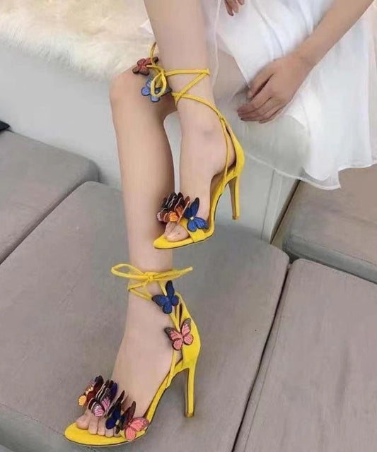 2024 Neue Sommer-Sandalen mit Schmetterlings-Stiletto-Absatz