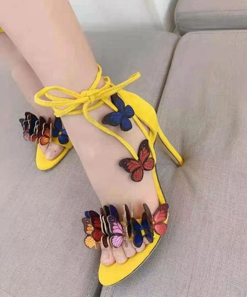 2024 Neue Sommer-Sandalen mit Schmetterlings-Stiletto-Absatz