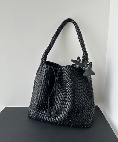 2025 Neue Champagnerfarbene Kunstleder-Beuteltasche mit großem Fassungsvermögen