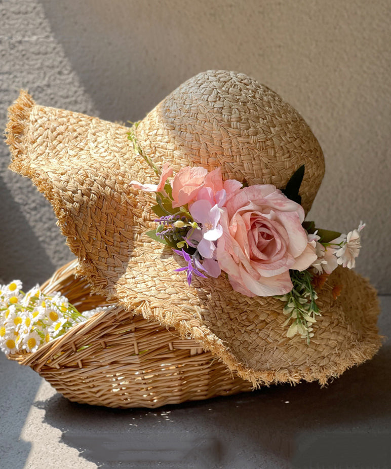 2025 New Floral Sunscreen Sunshade Big Brimmed Beach Hat