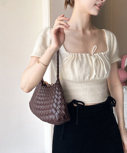 Neue, robuste Schultertasche aus grünem Kunstleder (Modelljahr 2025)