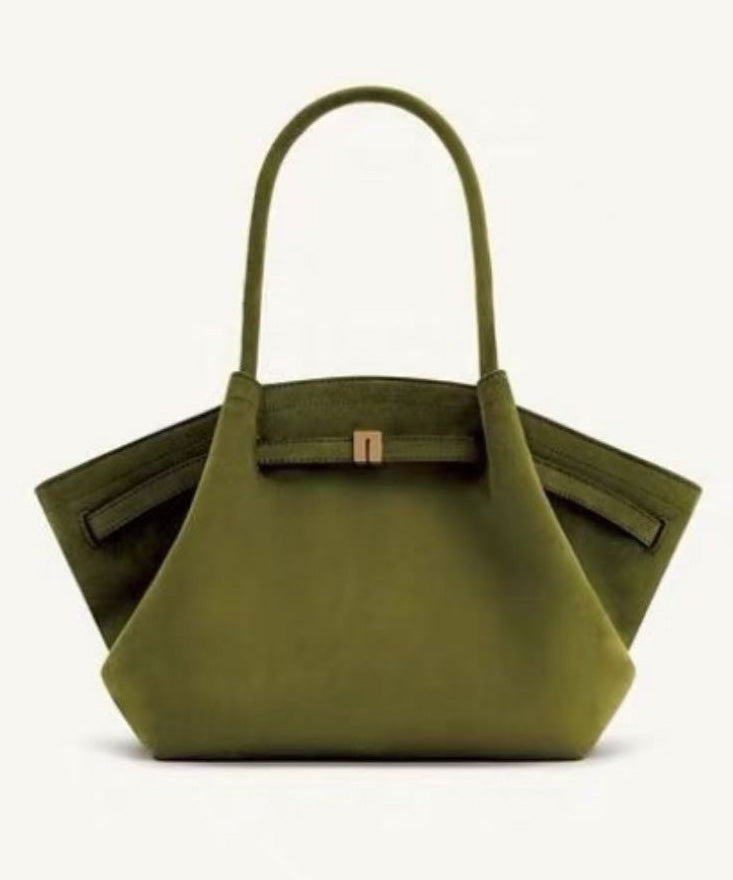 2025 New Green Large Capacity Suede Shoulder Bag