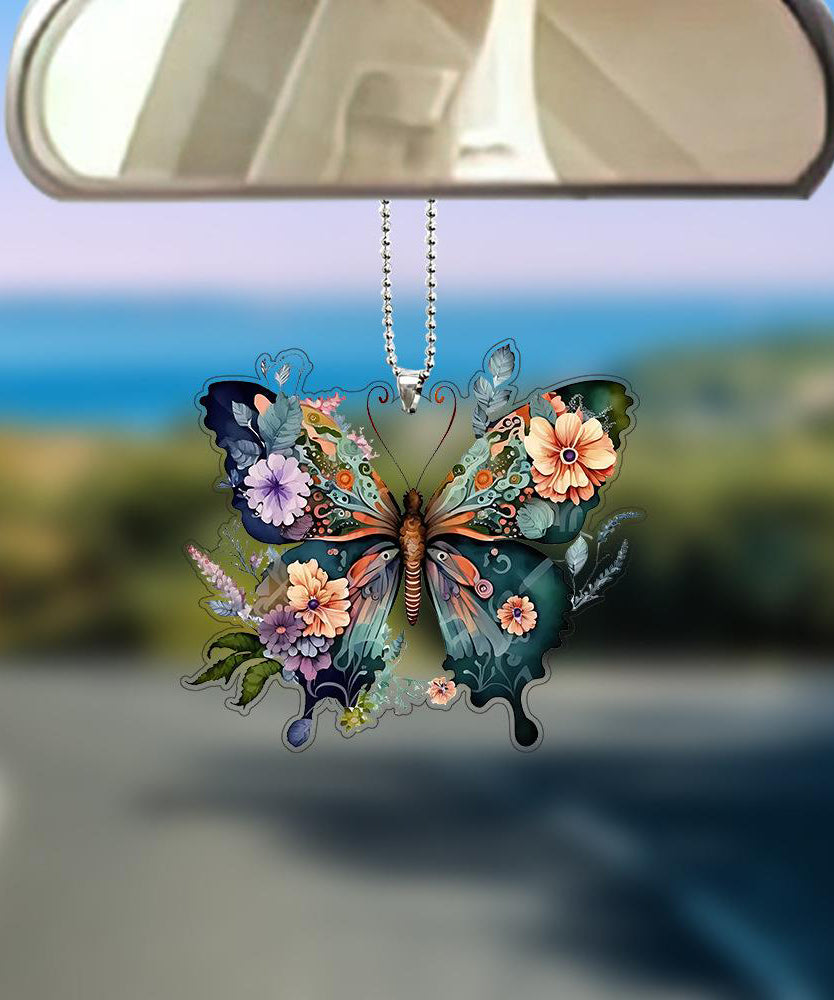 Neue Regenbogen-Schmetterlings-Schlüsselanhänger aus Acryl für 2025