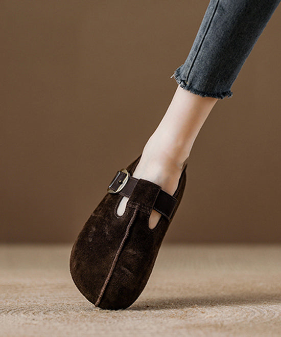 Zapatos planos con plataforma de empalme 2025 de ante rojo con forro de lana afelpada