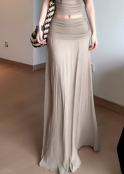 Neuer eleganter, drapierter, plissierter, schmal geschnittener Rock für den Sommer 2025