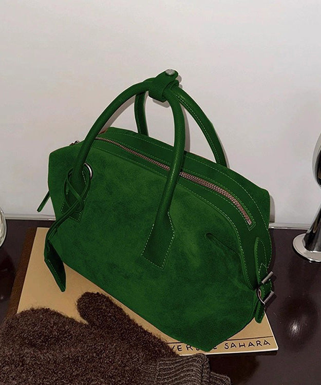 2026 New Green Large Capacity Suede Tote Bag