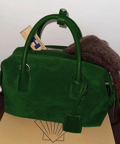 2026 New Green Large Capacity Suede Tote Bag
