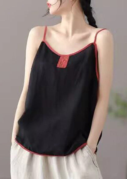 2026 New Red Cotton Spaghetti Strap Top Summer