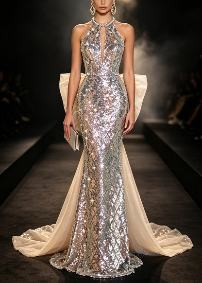 2026 New Summer Sleevless Bow Sequins Party Dresses