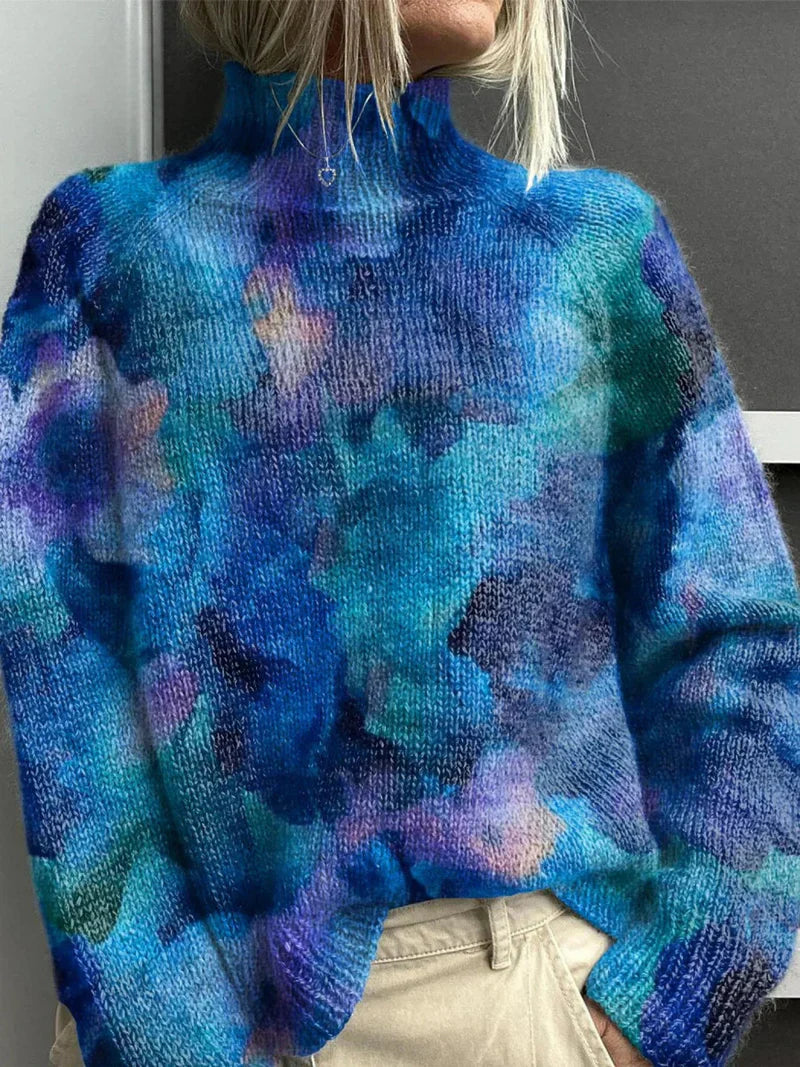 Suéter de cuello alto cálido y elegante