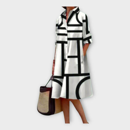 Handmade Dress with Geometric Pattern