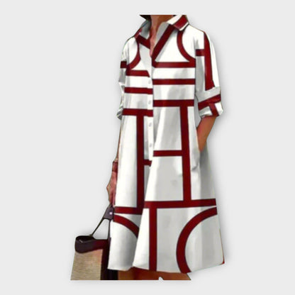 Handmade Dress with Geometric Pattern