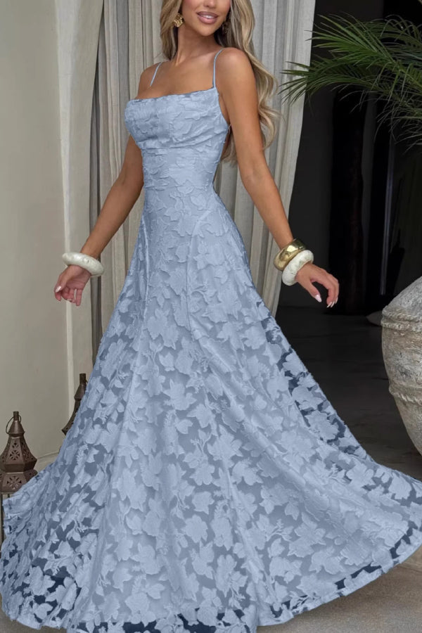 Lace Hollow Sleeveless Maxi Dress