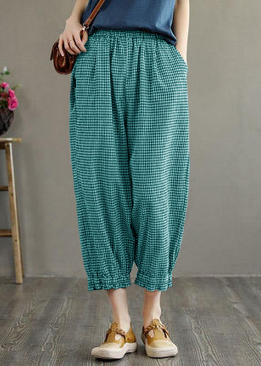 Boho Lila Taschen Sommer Leinenhose