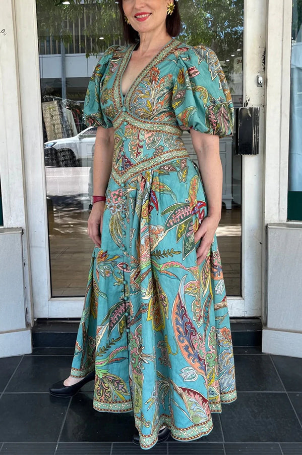Romantic Seaside Frill Layered Midi Dress