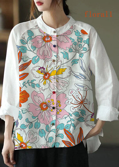 Modernes weißes, lockeres Patchwork-Taschen-Herbst-Langarm-Bluse-Top