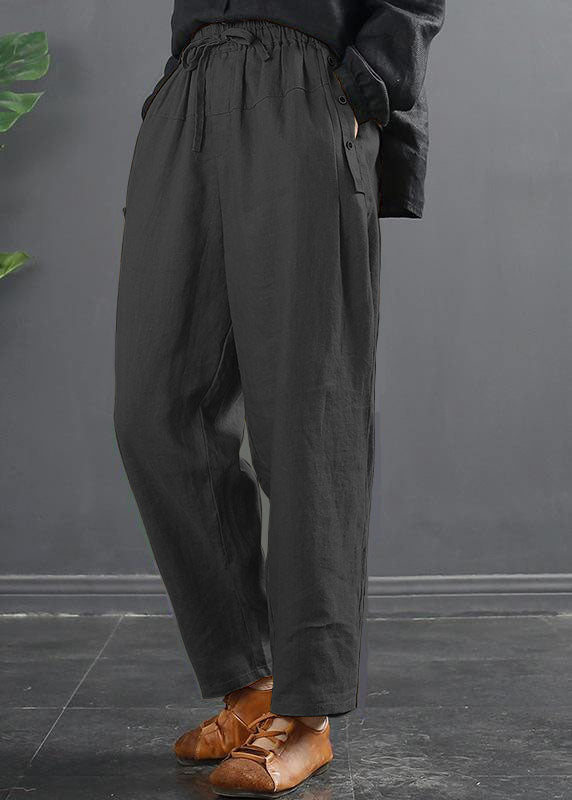 Französische Frühlingshose mit weitem Bein, einzigartige gelbe Inspiration, elastische Taille, wilde Hose