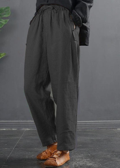 Französische Frühlingshose mit weitem Bein, einzigartige gelbe Inspiration, elastische Taille, wilde Hose