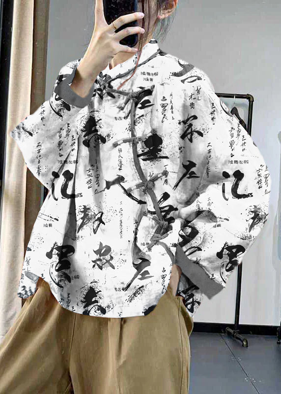 Einfache rosa asymmetrische Print Leinen Bluse Tops Frühling