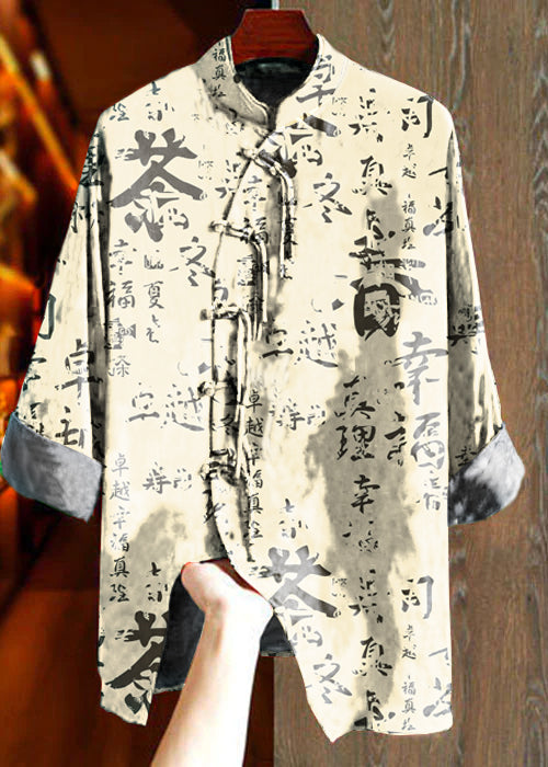 Art pink crane Doppellagiger Kragen Asymmetrisches Jacquard-Seidenhemd Top Herbst