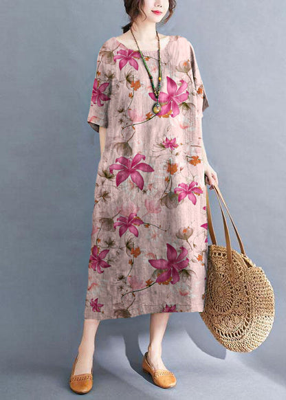 Handgemachte grüne O-Ausschnitt Patchwork Sommer Urlaub Kleider Halbarm