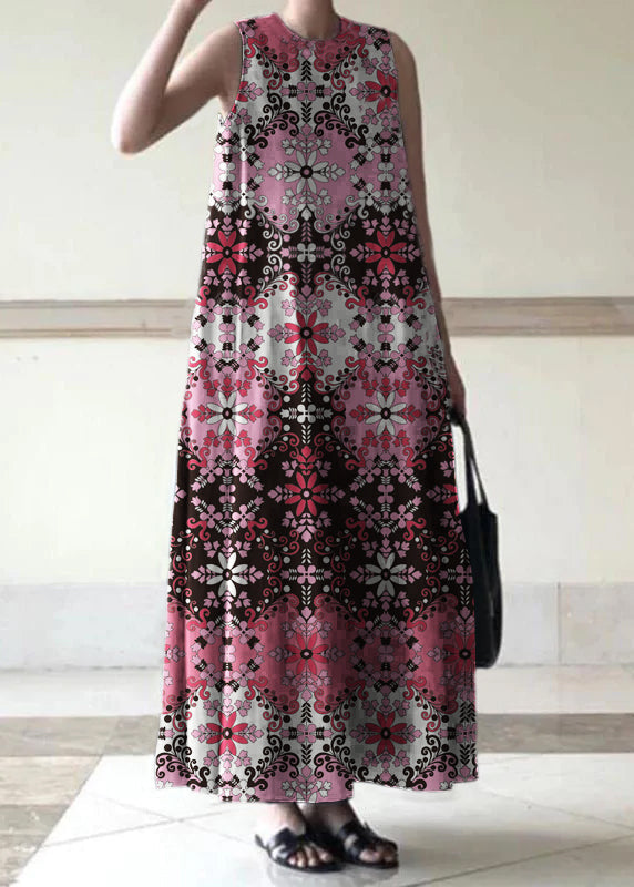 Handgemachte schwarze Leinenkleider O-Ausschnitt ärmellose Baumwollroben Sommerkleider