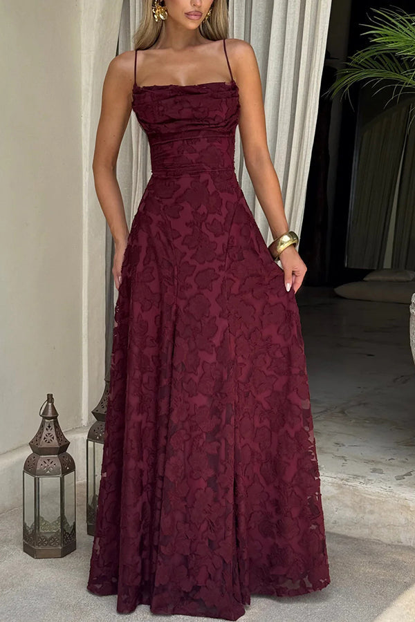 Lace Hollow Sleeveless Maxi Dress