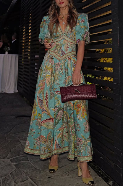 Romantic Seaside Frill Layered Midi Dress