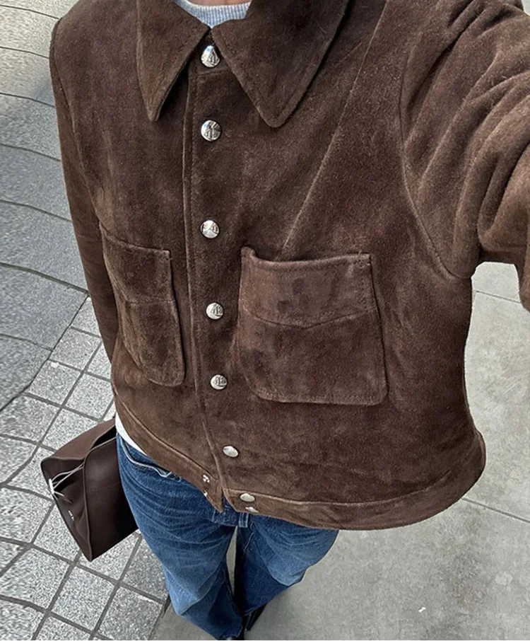 Short-length lapel jacket