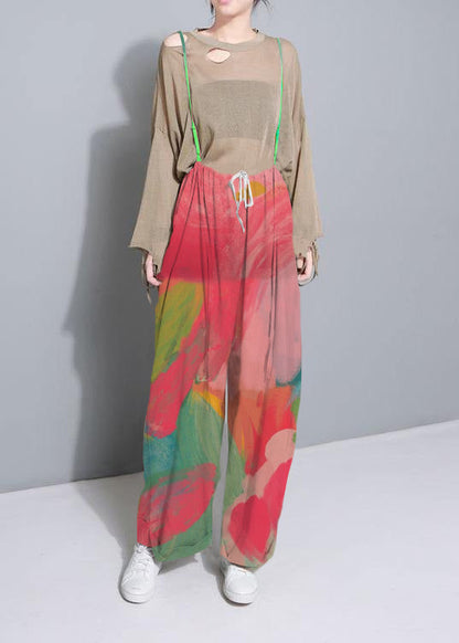 stilvolle Damenhose aus khakifarbenem Baumwollleinen mit weitem Bein und mehreren Tragemöglichkeiten